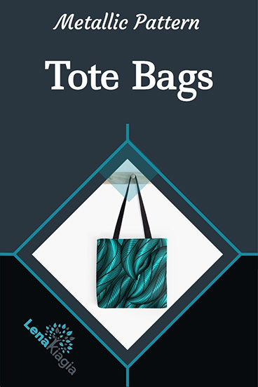 Tote Bag. Metallic Abstract Design