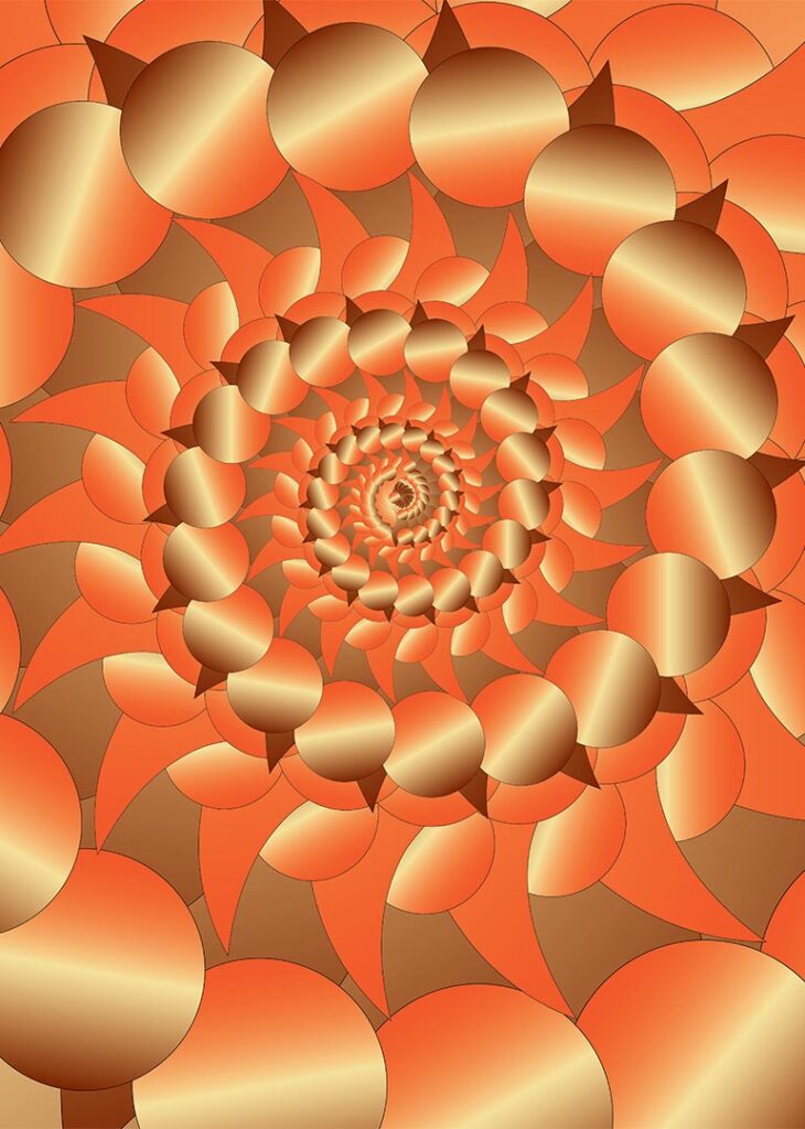 3d Illusion Orange Abstract Infinity